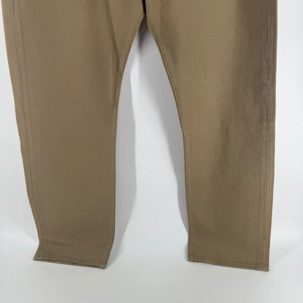 Levis 501 Original Fit Jeans Mens 40x32 Khaki Tan Straight Leg Button Fly New